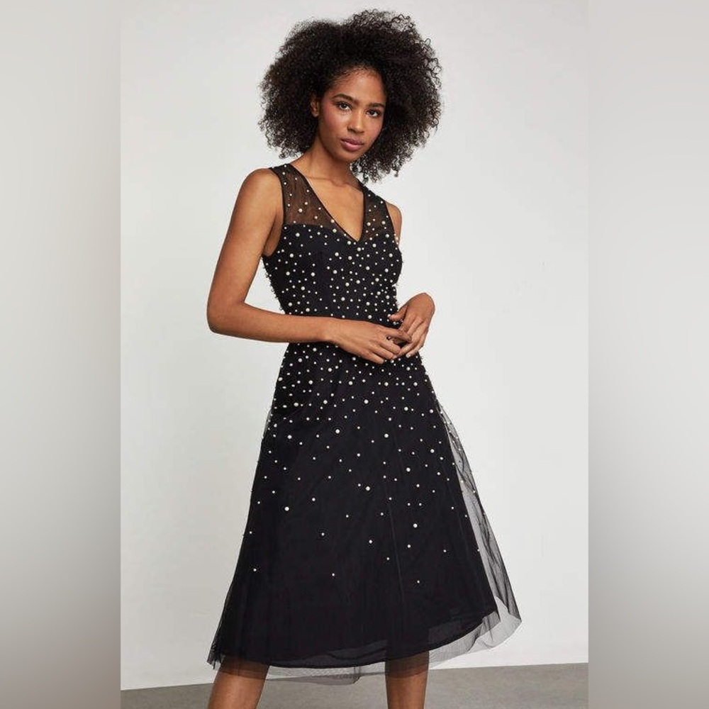 BCBGMaxAzzria Pearl Tulle Mesh Dress Size 0